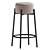 Modern Upholstered Metal Frame Stool 3D model small image 2