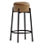 Modern Upholstered Metal Frame Stool 3D model small image 4